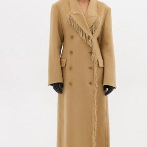BUBISH Kate Fringe Coat - Walnut